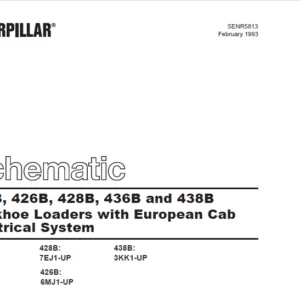 EN CAT Backhoe Loader 416B 426B 428B 436B 438B with European  Electric Schematic Manual - PDF DOWNLOAD