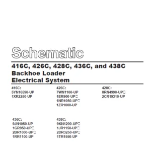 EN CAT Backhoe Loader 416C 426C 428C 436C 438C Electric Schematic Manual - PDF DOWNLOAD