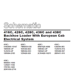 EN CAT Backhoe Loader 416C 426C 428C 436C 438C With European  Electric Schematic Manual - PDF DOWNLOAD