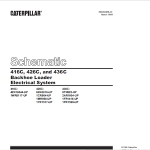 EN CAT Backhoe Loader 416C 426C 436C  Electric Schematic Manual - PDF DOWNLOAD