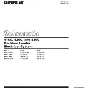 EN CAT Backhoe Loader 416C 426C 436C Electric Schematic Manual - PDF DOWNLOAD