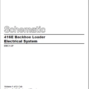 EN CAT Backhoe Loader 416E Backhoe Loader Electrical System Schematic Manual - PDF DOWNLOAD