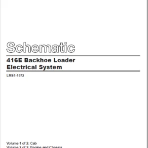 EN CAT Backhoe Loader 416E Backhoe Loader Electrical System Schematic Manual - PDF DOWNLOAD