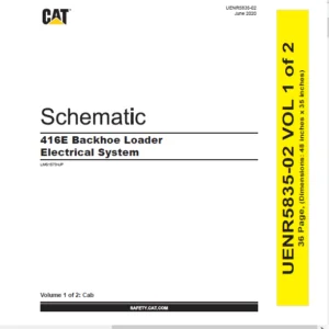 EN CAT Backhoe Loader 416E Electric Schematic Manual - PDF DOWNLOAD