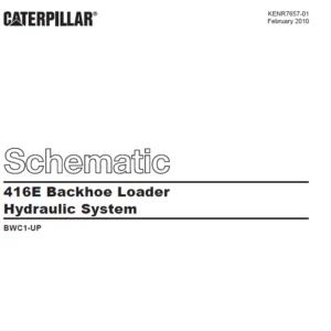 EN CAT Backhoe Loader 416E Hydraulic Schematic Manual - PDF DOWNLOAD