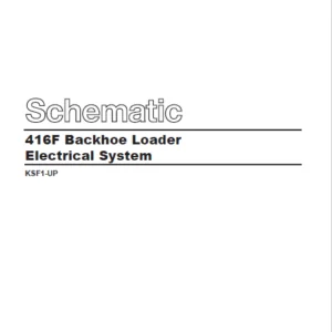EN CAT Backhoe Loader 416F Electrical System Schematic Manual - PDF DOWNLOAD