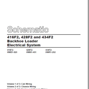EN CAT Backhoe Loader 416F2 428F2 and 434F2 Backhoe Loader Electrical System Schematic Manual - PDF DOWNLOAD
