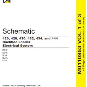EN CAT Backhoe Loader 420 428 430 432 434 444 Electric Schematic Manual - PDF DOWNLOAD