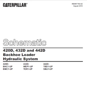 EN CAT Backhoe Loader 420D 432D Hydraulic Schematic Manual - PDF DOWNLOAD