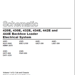 EN CAT Backhoe Loader 420E 430E 432E 434E 442E 444E  Electric Schematic Manual - PDF DOWNLOAD