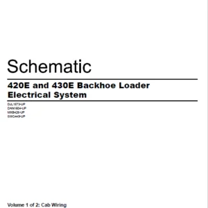 EN CAT Backhoe Loader 420E 430E  Electric Schematic Manual - PDF DOWNLOAD