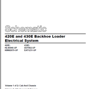 EN CAT Backhoe Loader 420E 430E Electric Schematic Manual - PDF ...