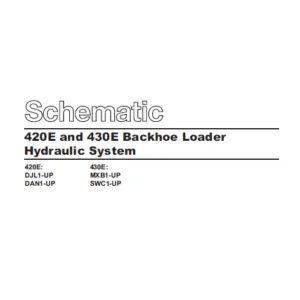 EN CAT Backhoe Loader 420E & 430E Hydraulic Schematic Manual - PDF DOWNLOAD