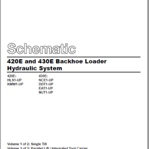 EN CAT Backhoe Loader 420E  And 430E 2Hydraulic Schematic Manual - PDF DOWNLOAD