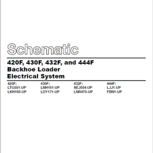 EN CAT Backhoe Loader 420F 430F 432F 444F Electric Schematic  Manual - PDF DOWNLOAD