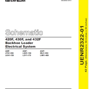 EN CAT Backhoe Loader 420F 430F AND  432F Electric Schematic Manual - PDF DOWNLOAD