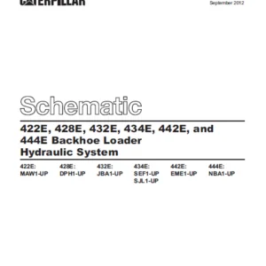 EN CAT Backhoe Loader 422E 428E 432E 434E 442E 444E Hydraulic Schematic Manual - PDF DOWNLOAD