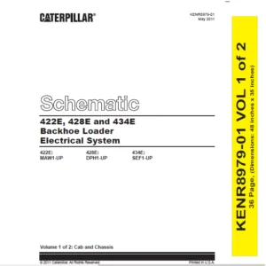 EN CAT Backhoe Loader 422E 428E 434E Electric Schematic Manual - PDF DOWNLOAD