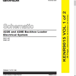 EN CAT Backhoe Loader 422E 428E Electric Schematic Manual - PDF DOWNLOAD