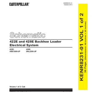 EN CAT Backhoe Loader 422E 428E Electric Schematic Manual - PDF DOWNLOAD