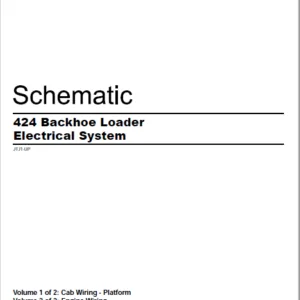 EN CAT Backhoe Loader 424  Electric Schematic Manual - PDF DOWNLOAD