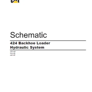 EN CAT Backhoe Loader 424 Hydraulic Schematic Manual - PDF DOWNLOAD