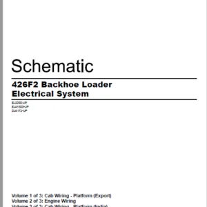 EN CAT Backhoe Loader 426F2 Backhoe Loader Electrical System Schematic Manual - PDF DOWNLOAD
