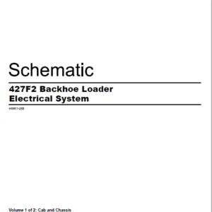 EN CAT Backhoe Loader 427F2 Backhoe Loader Electrical System Schematic Manual   -  PDF DOWNLOAD