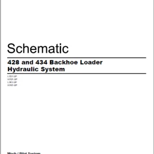 EN CAT Backhoe Loader 428 and 434 Backhoe  Hydraulic Schematic Manual -  PDF DOWNLOAD