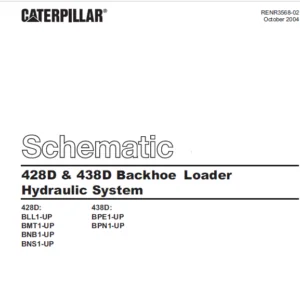 EN CAT Backhoe Loader 428D & 438D Backhoe Loader Hydraulic Schematic  Manual - PDF DOWNLOAD