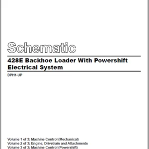 EN CAT Backhoe Loader 428E Backhoe Loader With Powershift Electrical System Schematic Manual - PDF DOWNLOAD