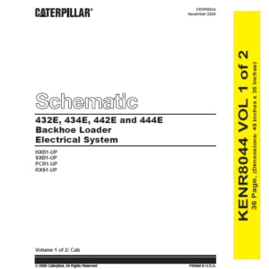 EN CAT Backhoe Loader 432E 434E 442E 444E Electric Schematic Manual - PDF DOWLOAD