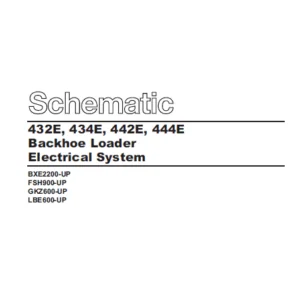 EN CAT Backhoe Loader 432E 434E 442E 444E Electric Schematic Manual - PDF DOWNLOAD