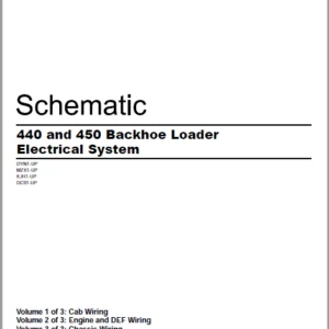 EN CAT Backhoe Loader 440 and  450  Electric Schematic Manual - PDF DOWNLOAD