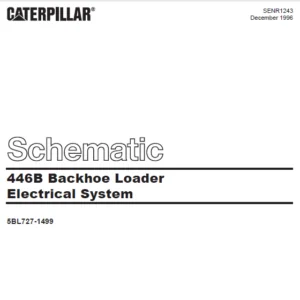 EN CAT Backhoe Loader 446B  Electric Schematic Manual - PDF DOWNLOAD