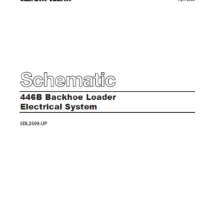 EN CAT Backhoe Loader 446B Electric Schematic Manual -  PDF DOWNLOAD