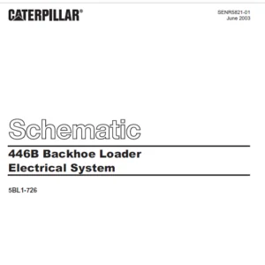 EN CAT Backhoe Loader 446B  Electric Schematic Manual - PDF DOWNLOAD