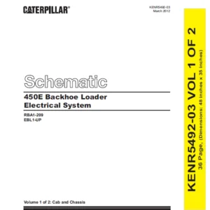 EN CAT Backhoe Loader 450E Electric Schematic Manual - PDF DOWNLOAD