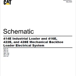 EN CAT Backhoe Loader EN 414E Industrial Loader and 416E 422E and 428E Mechanical Backhoe Loader Electrical System Schematic Manual