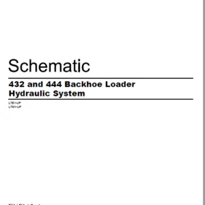 EN CAT Backhoe Loader432 and 444 Backhoe Loader Hydraulic Schematic Manual - PDF DOWNLOAD