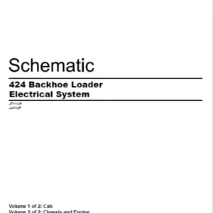 EN CAT Backhoe Loader 424 Backhoe Loader Electrical System Schematic Manual - PDF DOWNLOAD