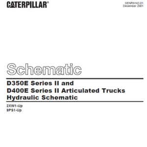 EN CAT D350E Series II and D400E Series II Articulated Trucks Hydraulic Schematic MANUAL - PDF DOWNLOAD