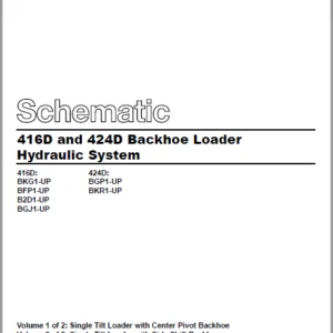 EN CAT416D and 424D Backhoe Loader Backhoe Loader Hydraulic System Schematic Manual - PDF DOWNLOAD