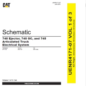 EN Cat 740 Ejector 740 GC and 745  Articulated Trucks Electrical Schematic Manual - PDF DOWNLOAD