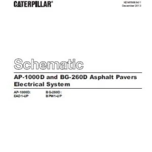 EN Cat AP-1000D and BG-260D Asphalt Pavers Electrical System Schematic Manual - PDF DOWNLOAD