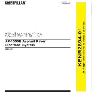 EN Cat AP-1050B Asphalt Paver Electrical System Schematic Manual - PDF DOWNLOAD