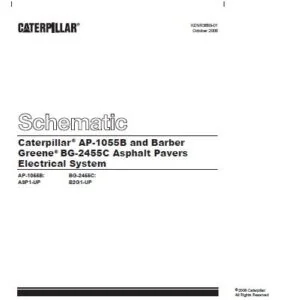 EN Cat AP-1055B and Barber Greene BG-2455C Asphalt Pavers Asphalt Paver Electrical System Schematic Manual - PDF DOWNLOAD