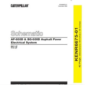 EN Cat AP-600D & BG-600D Asphalt Pavers Electrical System Schematic Manual - PDF DOWNLOAD