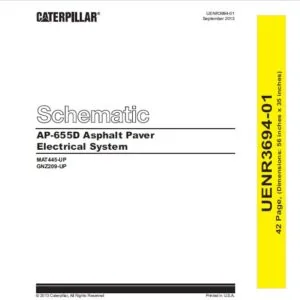 EN Cat AP-655D Asphalt Pavers Electrical System Schematic Manual - PDF DOWNLOAD