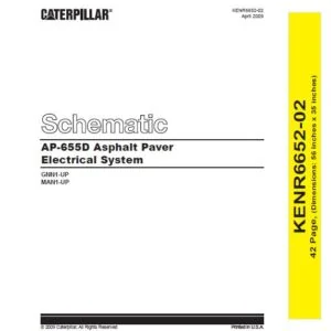 EN Cat AP-655D Asphalt Pavers Hydraulic System Schematic Manual - PDF DOWNLOAD